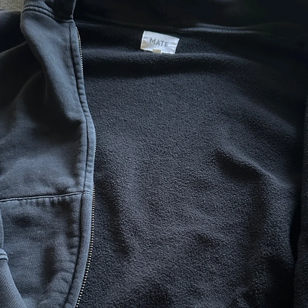 MATE the Label Organic Fleece Zip Cropped Hoodie - Picture 9 of 12